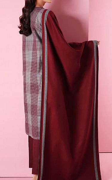 Nishat Grey Yarn Suit | Pakistani Winter Dresses- Image 2