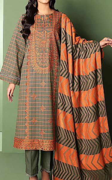 Nishat Pistachio Green Yarn Suit | Pakistani Winter Dresses- Image 1