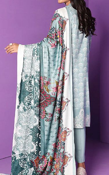 Nishat Sky Blue Linen Suit | Pakistani Winter Dresses- Image 2