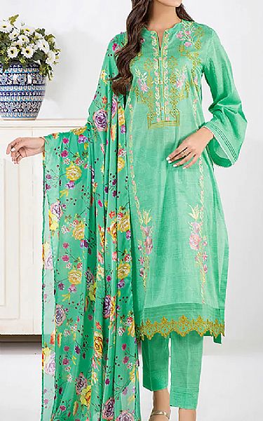 Nishat Spring Green Lawn Suit | Pakistani Dresses in USA- Image 1