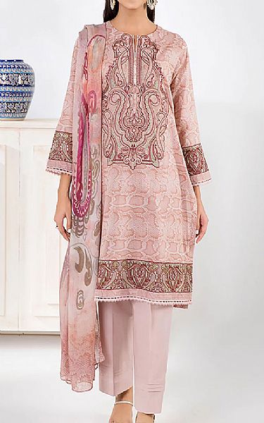 Nishat Pastel Pink Lawn Suit | Pakistani Dresses in USA- Image 1