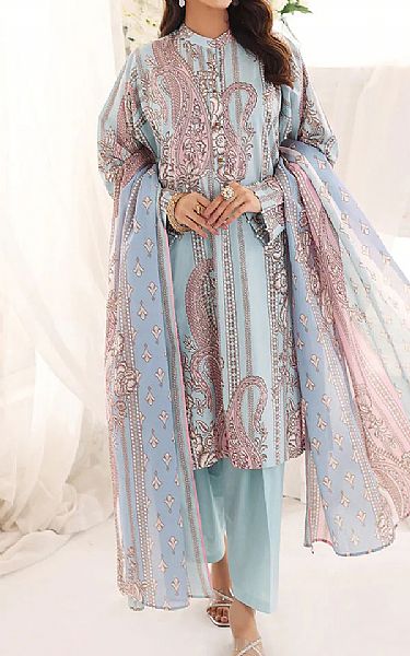 Nishat Sky Blue Lawn Suit | Pakistani Dresses in USA- Image 1