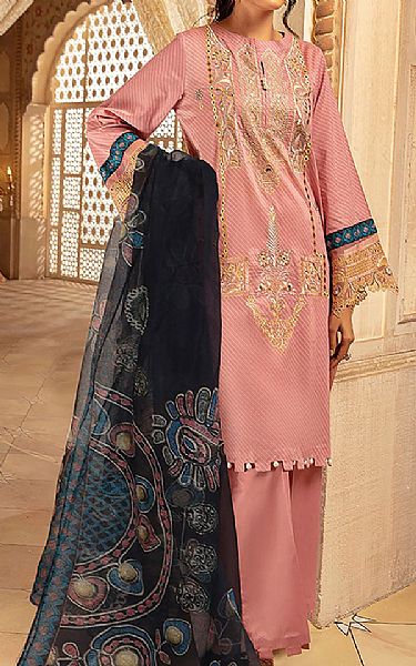 Nishat Tea Pink Lawn Suit | Pakistani Dresses in USA- Image 1
