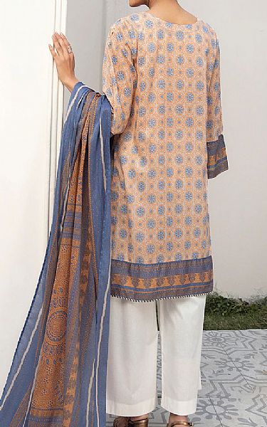 Nishat Cornflower Blue/Peach Lawn Suit (2 Pcs) | Pakistani Dresses in USA- Image 2
