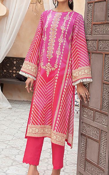 Nishat Hot Pink Lawn Suit (2 Pcs) | Pakistani Dresses in USA- Image 1