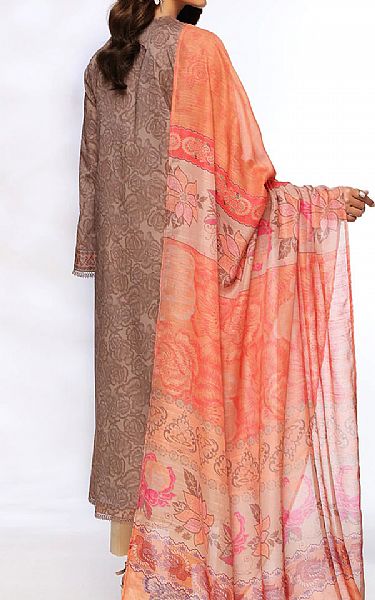 Nishat Taupe Brown Lawn Suit (2 Pcs) | Pakistani Dresses in USA- Image 2