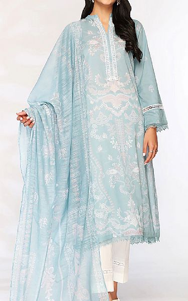 Nishat Sky Blue Lawn Suit (2 Pcs) | Pakistani Dresses in USA- Image 1