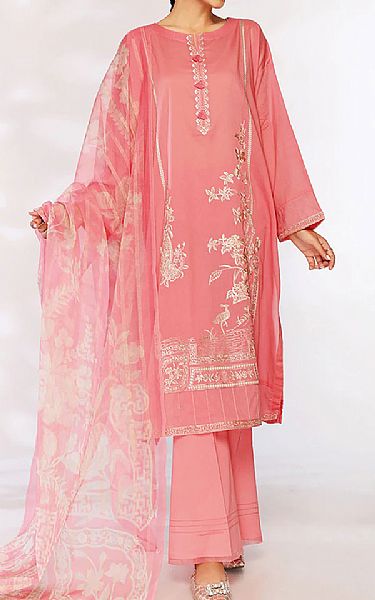 Nishat Mauvelous Pink Lawn Suit | Pakistani Dresses in USA- Image 1