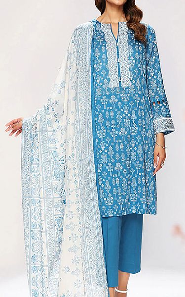 Nishat Turquoise Lawn Suit | Pakistani Dresses in USA- Image 1