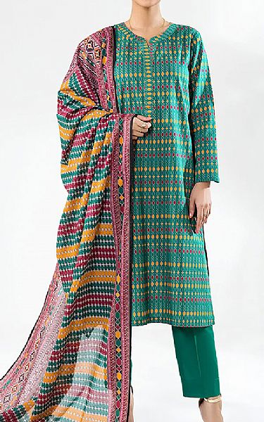 Nishat Teal Lawn Suit | Pakistani Dresses in USA- Image 1