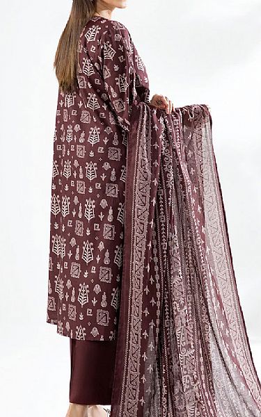 Nishat Redwood Brown Lawn Suit | Pakistani Dresses in USA- Image 2