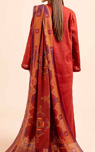 Nishat Persian Red Khadi Suit | Pakistani Winter Dresses in USA- Image 2