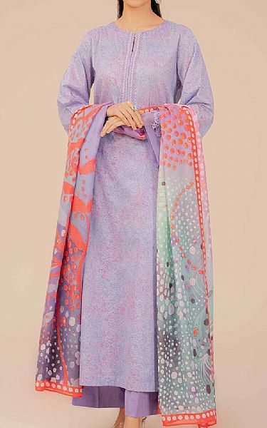 Nishat Lilac Lawn Suit | Pakistani Lawn Suits- Image 1