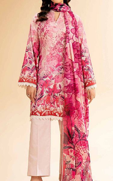 Nishat Pink Lawn Suit | Pakistani Lawn Dress in USA- Image 1