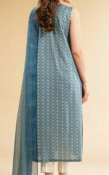 Nishat Bluish Grey Lawn Suit (2 pcs) | Pakistani Lawn Dress in USA- Image 2
