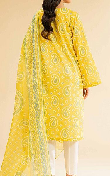 Nishat Lemon Yellow Lawn Suit (2 pcs) | Pakistani Lawn Dress in USA- Image 2