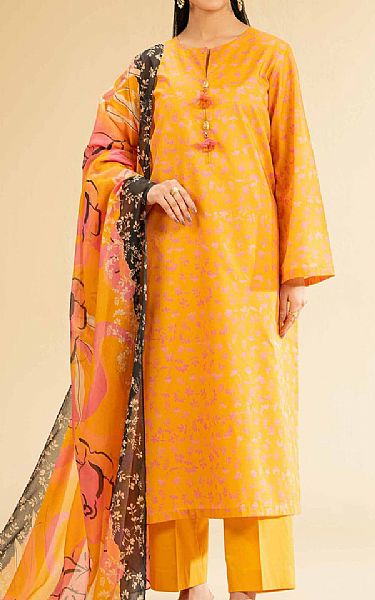 Nishat Orange Lawn Suit (2 pcs) | Pakistani Lawn Dress in USA- Image 1