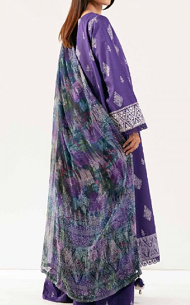 Nishat Purple Lawn Suit | Pakistani Lawn Dress in USA- Image 2
