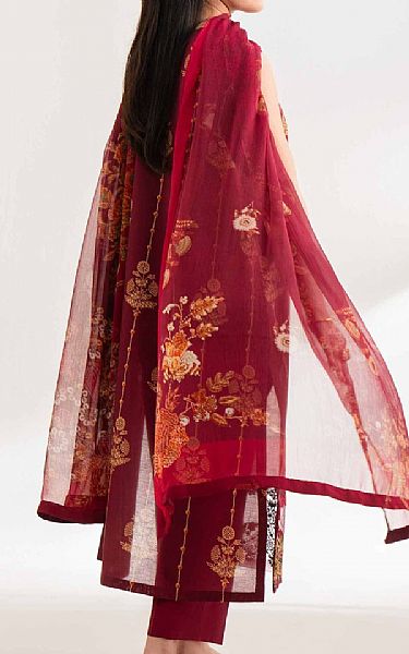 Nishat Wine Lawn Suit (2 pcs) | Pakistani Lawn Dress in USA- Image 2