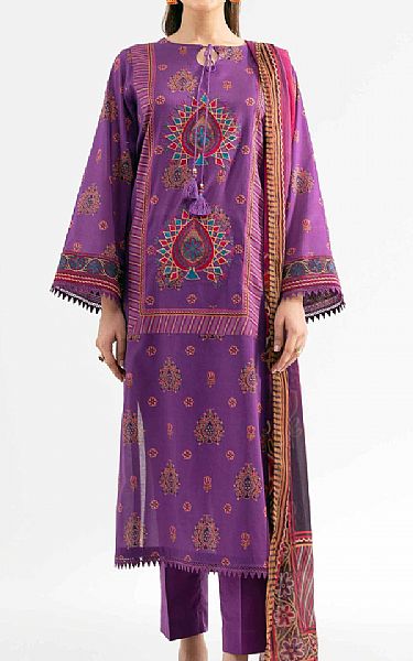 Nishat Pastel Purple Lawn Suit (2 pcs) | Pakistani Lawn Dress in USA- Image 1