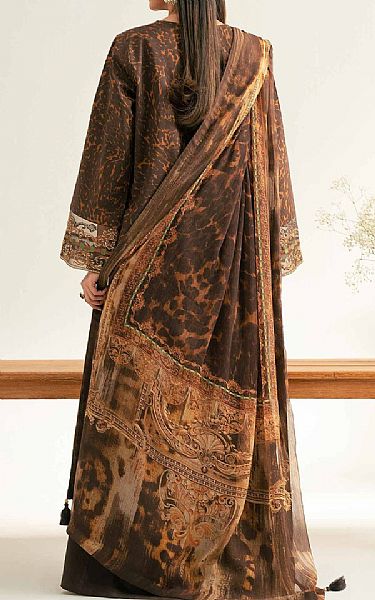 Nishat Black/Brown Lawn Suit (2 pcs) | Pakistani Lawn Dress in USA- Image 2