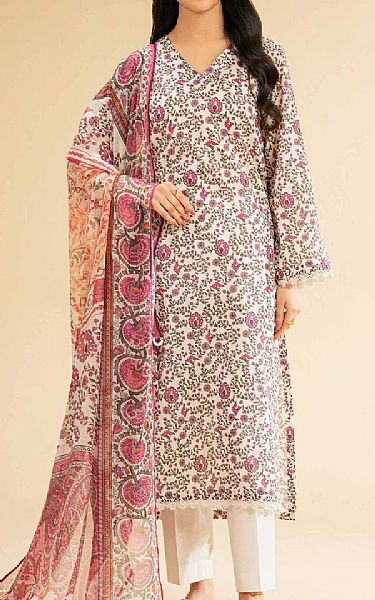 Nishat Off White Lawn Suit (2 pcs) | Pakistani Lawn Dress in USA- Image 1