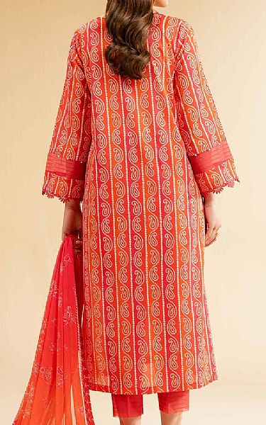 Nishat Orange/Pink Lawn Suit (2 pcs) | Pakistani Lawn Dress in USA- Image 2