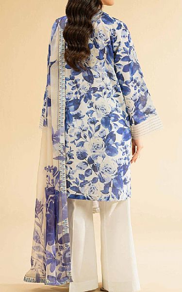Nishat Off White/Blue Lawn Suit (2 pcs) | Pakistani Lawn Dress in USA- Image 2