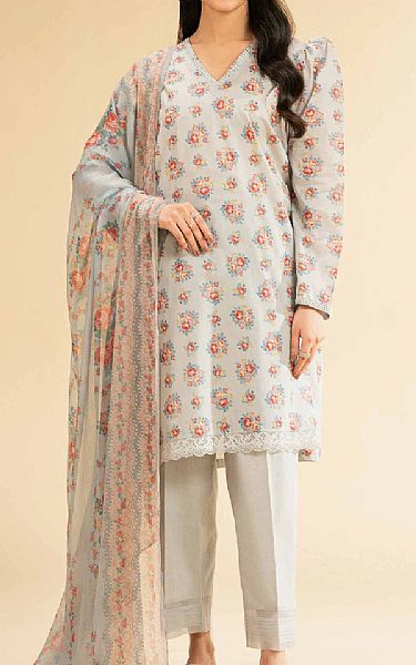Nishat Grey Lawn Suit (2 pcs) | Pakistani Lawn Dress in USA- Image 1