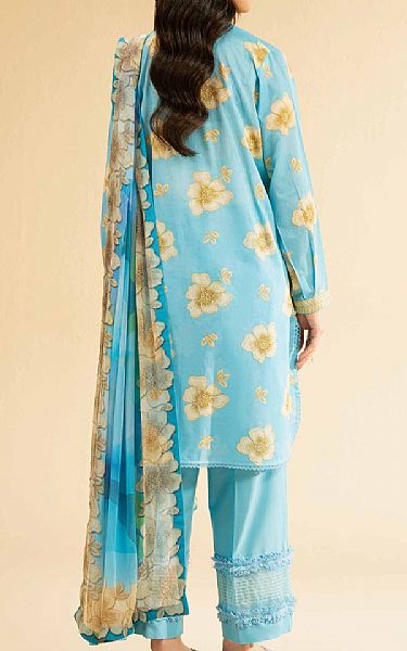 Nishat Sky Blue Lawn Suit (2 pcs) | Pakistani Lawn Dress in USA- Image 2