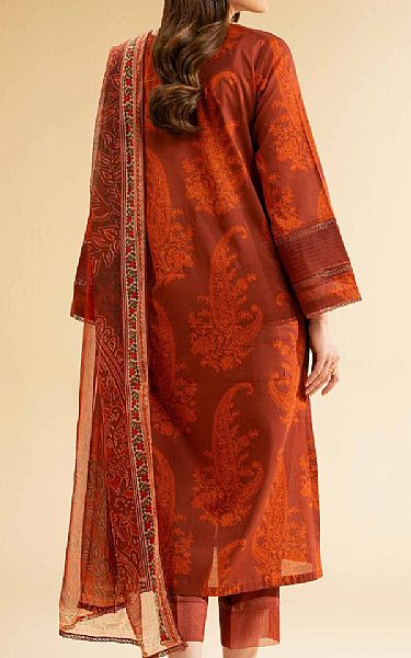 Nishat Pale Carmine Lawn Suit (2 pcs) | Pakistani Lawn Dress in USA- Image 2