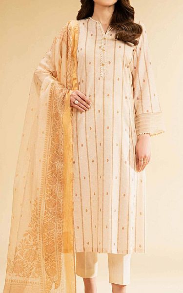 Nishat Ivory Lawn Suit (2 pcs) | Pakistani Lawn Dress in USA- Image 1