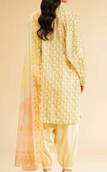 Nishat Light Yellow Lawn Suit (2 pcs) | Pakistani Lawn Dress in USA- Image 2