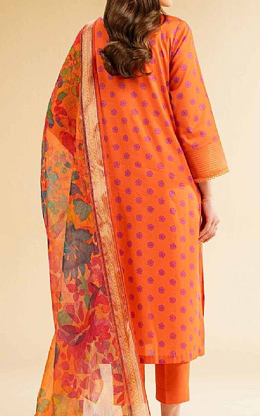 Nishat Safety Orange Lawn Suit (2 pcs) | Pakistani Lawn Dress in USA- Image 2