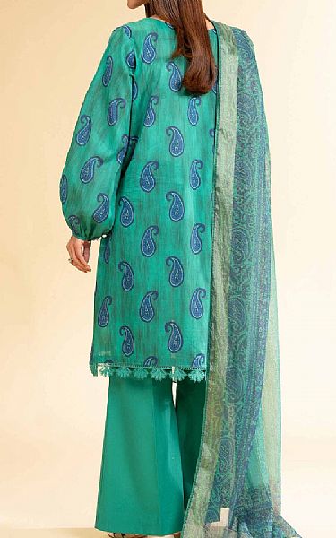 Nishat Sea Green Lawn Suit (2 pcs) | Pakistani Lawn Dress in USA- Image 2