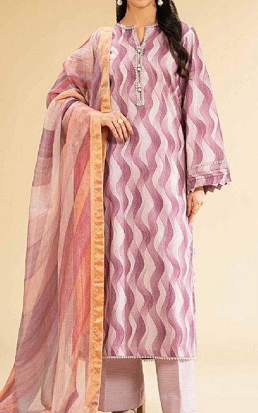 Nishat Mauve Lawn Suit (2 pcs) | Pakistani Lawn Dress in USA- Image 1