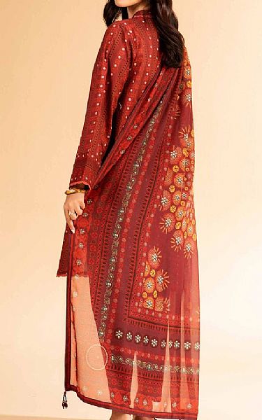 Nishat Wine Lawn Suit (2 pcs) | Pakistani Lawn Dress in USA- Image 2