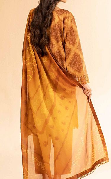 Nishat Brown/Faded Orange Lawn Suit (2 pcs) | Pakistani Lawn Dress in USA- Image 2