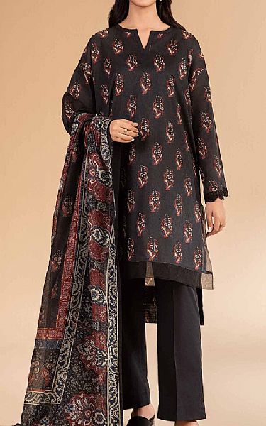 Nishat Black Lawn Suit (2 pcs) | Pakistani Lawn Dress in USA- Image 1