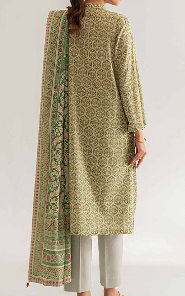 Nishat Green/Light Grey Lawn Suit (2 pcs) | Pakistani Lawn Dress in USA- Image 2