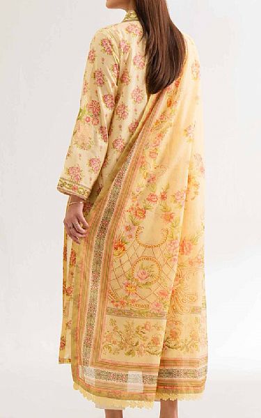 Nishat Light Yellow Lawn Suit (2 pcs) | Pakistani Lawn Dress in USA- Image 2