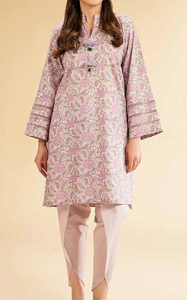 Nishat Pale Pink Cambric Suit (2 pcs) | Pakistani Lawn Dress in USA- Image 1