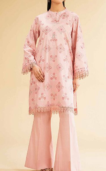 Nishat Light Pink Cambric Suit (2 pcs) | Pakistani Lawn Dress in USA- Image 1