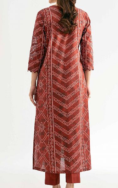 Nishat Pale Carmine Cambric Suit (2 pcs) | Pakistani Lawn Dress in USA- Image 2