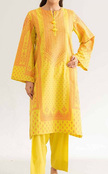 Nishat Yellow Jacquard Suit (2 pcs) | Pakistani Lawn Dress in USA- Image 1