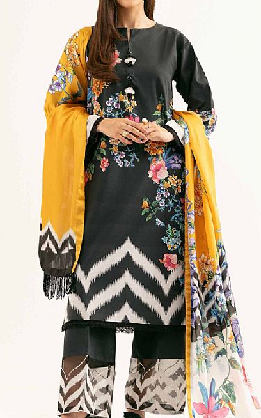 Nishat Black Lawn Suit | Pakistani Lawn Dress in USA- Image 1
