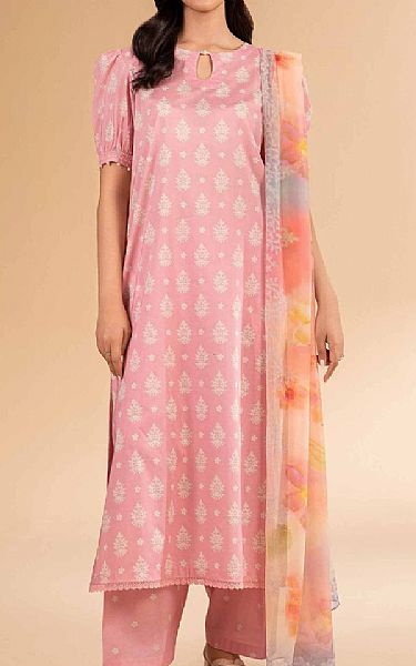 Nishat Light Pink Lawn Suit | Pakistani Lawn Dress in USA- Image 1