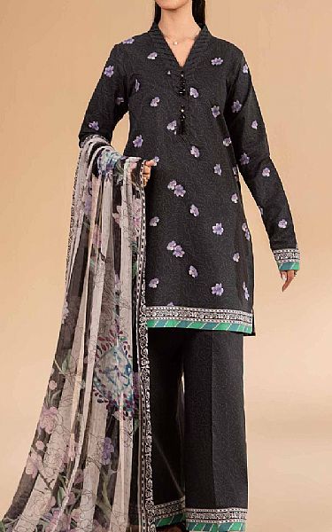 Nishat Black Lawn Suit | Pakistani Lawn Dress in USA- Image 1