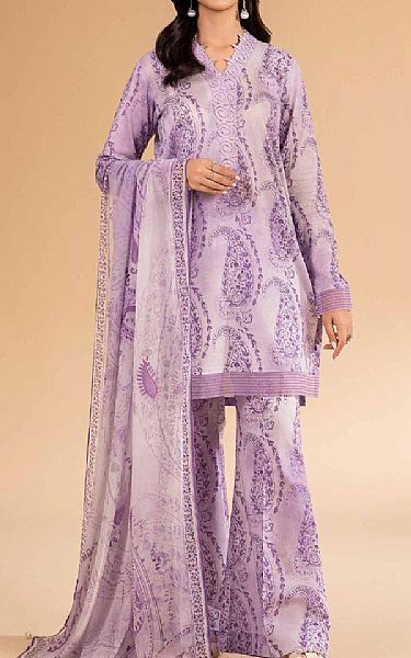 Nishat Lilac Lawn Suit | Pakistani Lawn Dress in USA- Image 1