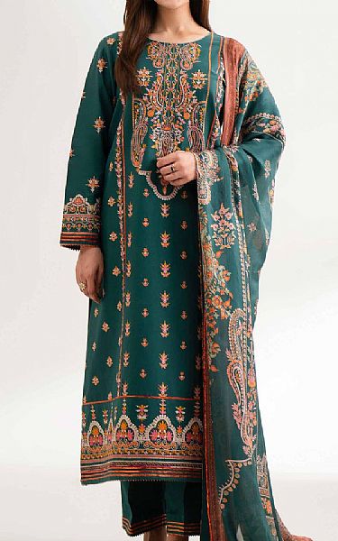 Nishat Green Cambric Suit | Pakistani Lawn Dress in USA- Image 1